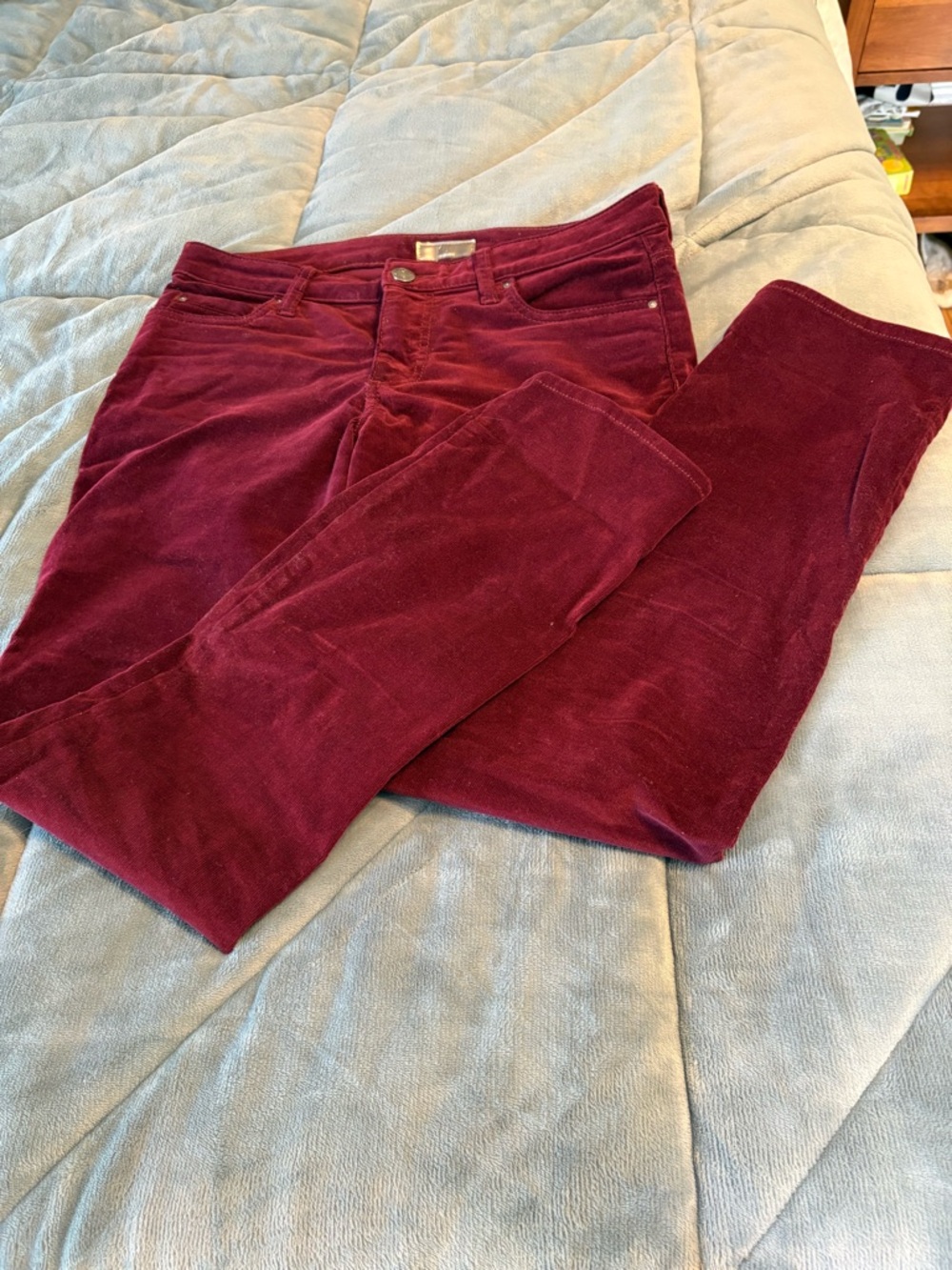 Kut Cords in Cherry. Size 8 regular.